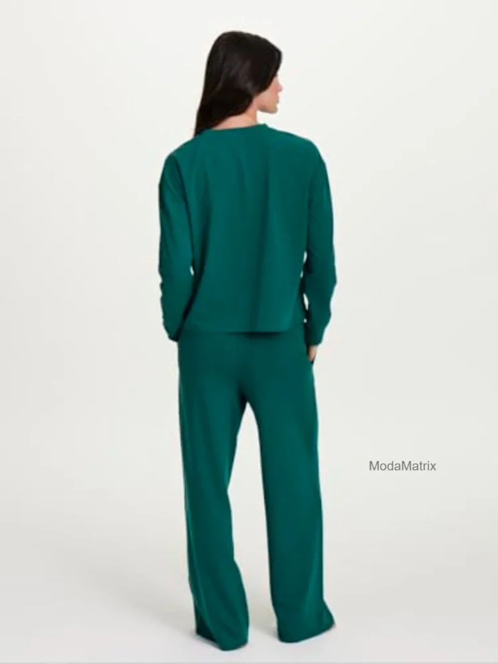 Women's 2-Piece Lounge Set - Cotton Spandex Sweatshirt & Joggers